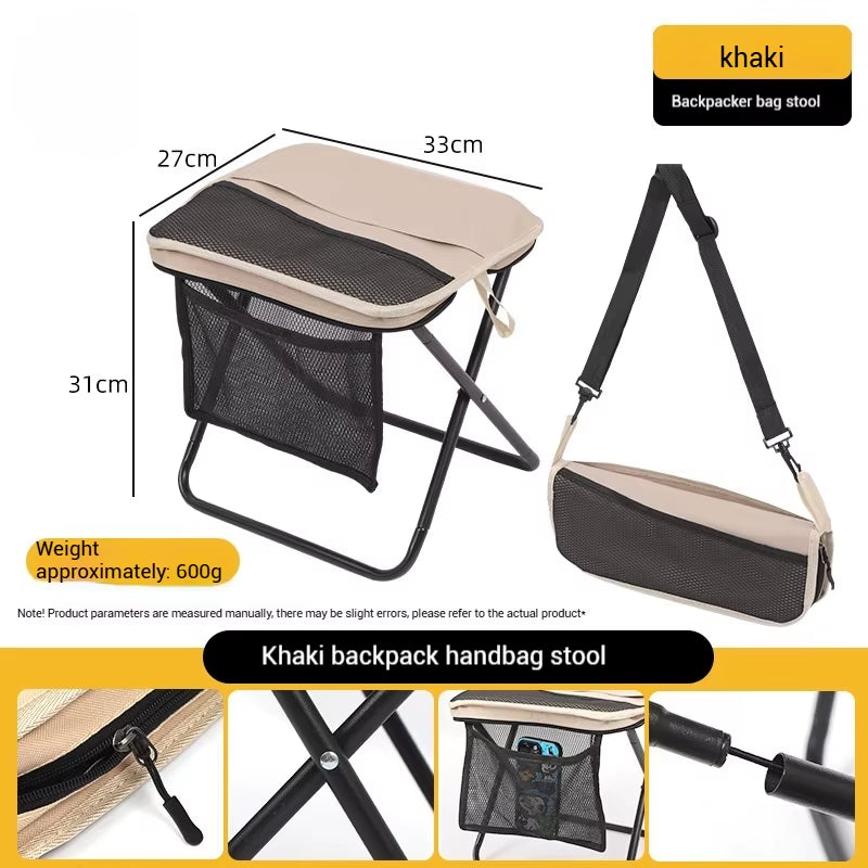 Foldable Backpack Stool Portable Folding Stool with Carry Bag Lightweight Mini Easy Carry Outdoor Chair for Travel for Travel 의자