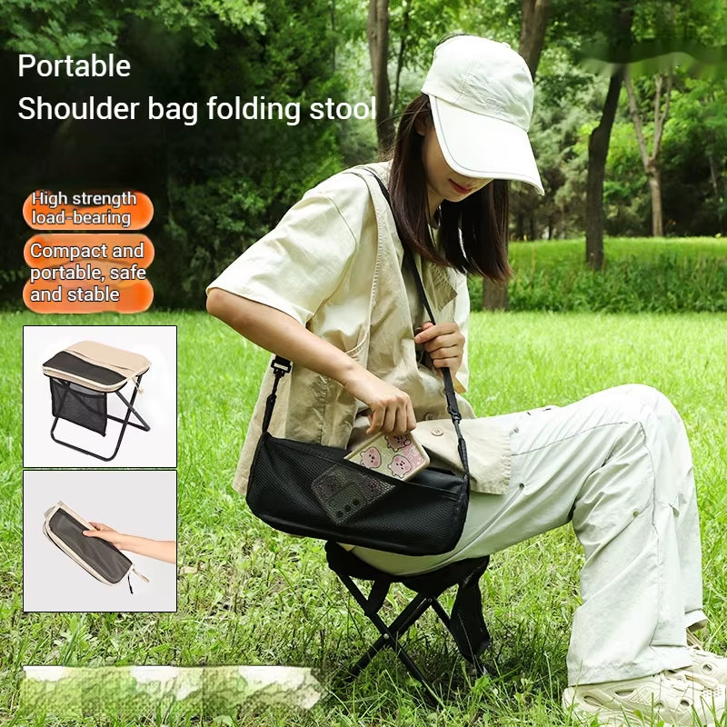 Foldable Backpack Stool Portable Folding Stool with Carry Bag Lightweight Mini Easy Carry Outdoor Chair for Travel for Travel 의자