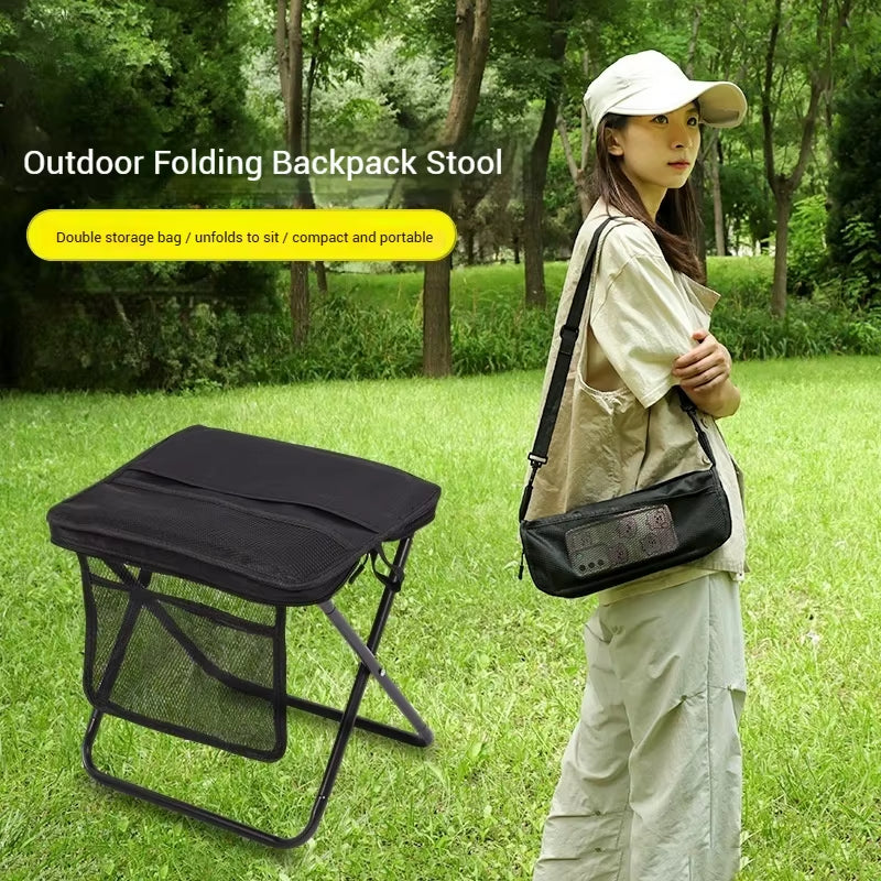 Foldable Backpack Stool Portable Folding Stool with Carry Bag Lightweight Mini Easy Carry Outdoor Chair for Travel for Travel 의자